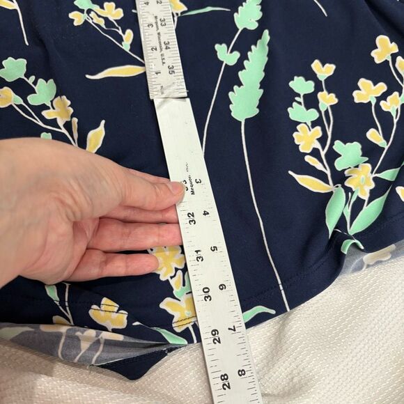 Charter‎ Club Navy Blue Floral Sleeveless Midi Dress 3X - Picture 6 of 11